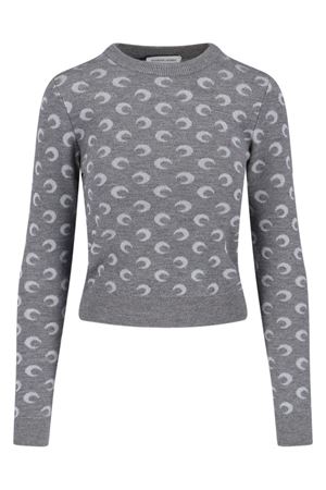 Maglione in misto lana vergine grigio MARINE SERRE | WTK014BCKNI0530GR60